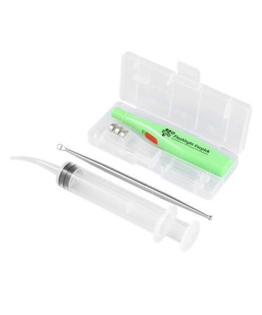 FOMIYES Ear Wax Removal Tools with Led Lighting Ear Spoon Ear Syringe Reusable Ear Cleaner Spoon Portable Stainless Steel Curette Ear Wax Cleansing Kit for Ear Care Random Color