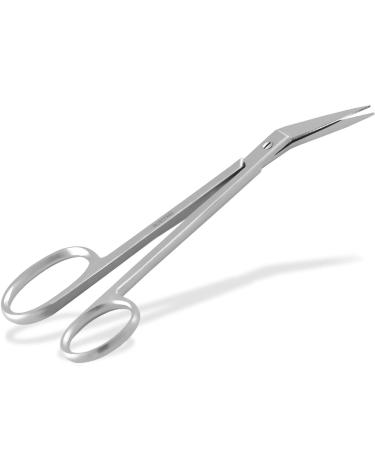 Long nail scissors angled for seniors for seniors micro -tensioner - alternative nail tongs as nail cutter scissors in the case - foot care set pedicure for fingernails and toenails (16 cm strong)