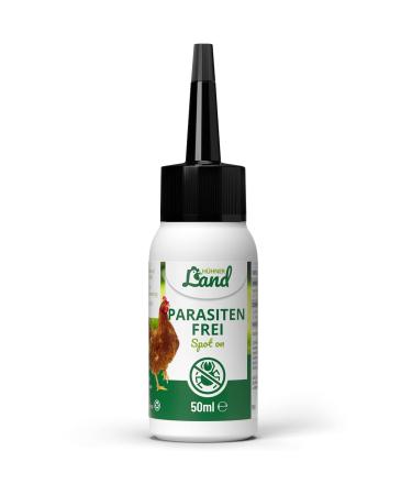 Chicken Land parasites free spot on for chickens 50ml - mite protection & parasite defense with neem l & lemone eucalyptus - repellent for defense against mites
