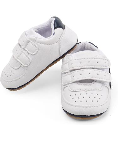 Cheerful Mario Baby First Walking Shoes | Soft PU Leather | Anti-Slip Sole | 12-18 Months | Dark Blue - Buy Online on SooperMarket.com