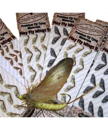 Hemingway's Realistic May Fly Wings Set Gray