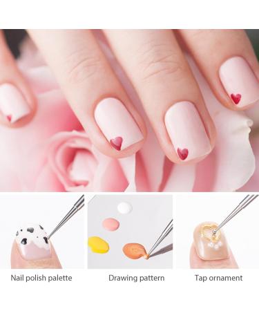 4pcs Nail Art Paint Dot Tool Set Dotting Painting Pen Polish Carving Tackle Manicure Drawing Kit for Salon Home Nail Art Professional Enthusiast(Silver Size:12.5cm) - Buy Online on SooperMarket.com