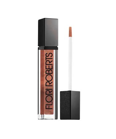 Flori Roberts Mineral Base Lip Shine Vibrant Lip Gloss Makeup for Women of Color or Deeper Skin Tones Non-Sticky Long Wear High Shine Finish Copper
