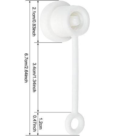 degtnb 6 Pcs Straw Covers Hats Reusable Elastic Drinking Straw Protection Hats Soft Straw Toppers Straws Plug for 6-10mm Straws White - Buy Online on SooperMarket.com