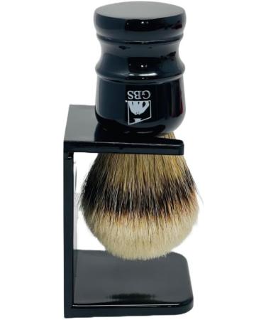 GBS 100% Silvertip Black Handle Badger Shaving Brush + Drip Stand Brush Holder. Ultimate Wet Shaving Experience. Lather with Shave Soap or Shaving Cream. - Buy Online on SooperMarket.com
