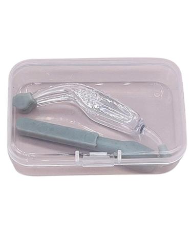 OUEYFER Soft silicone shovel tweezet set for the insertion of contact lenses of portable organizational holders Accessories for inserting and removing contact lenses gray