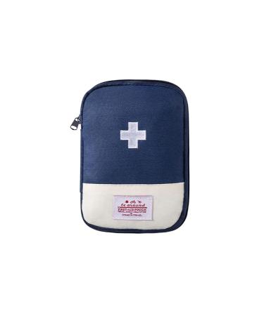 Surakey mini first help bag empty medication bag small portable medication bag small and slightly medical emergency pocket medicine storage bag for house auto travel sport camping l blue
