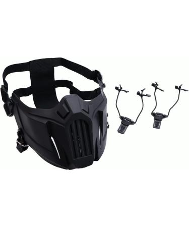 Airsoft Half Face Mask - Creative Protective Outdoor Game Costume Mask (Black) - Buy Online on SooperMarket.com