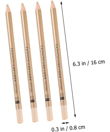 MUSISALY 4pcs Concealer Pen Eye Brightener Concealer Korean Concealer Pot Concealer Wooden White - Buy Online on SooperMarket.com