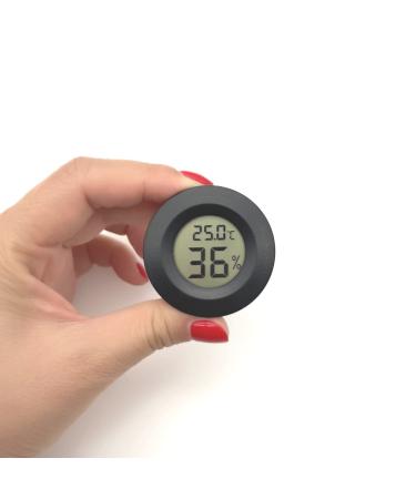 JZK 3 x Small round digital thermometer hygrometer with battery for car/bedroom/bathroom rooms humidity monitor temperature gauge humidity meter for reptile tank - Buy Online on SooperMarket.com