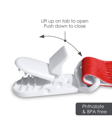 Georgia Bulldogs NCAA BabyFanatic Pacifier Clip 2-Pack | Officially Licensed Baby Apparel - Buy Online on SooperMarket.com