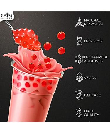 Fusion Select Bursting Boba Popping Pearls Strawberry Flavor - 112.64 oz | Fruit Tea Toppings - Buy Online on SooperMarket.com