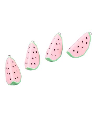 COOLHIYA 4pcs Key Chain Accessories Purse Keychain Key Chains for Crafts Car Trim Car Key Chain Food Fruit Green 5X2.5CM