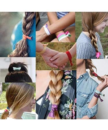Yikimira 50-Piece No Wrinkle Elastic Hair Ties - Colorful Ponytail Holders for Girls Women Teens & Children | Stylish Hair Accessories - Buy Online on SooperMarket.com