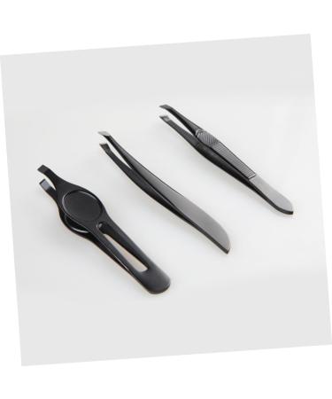 Didiseaon 1 Make up Kit Eyebrow Tweezers for Women Nasal Spray Pointed Tweezers Facial Hair Removal Tool Metal Eyebrow Tweezer Splinter Tweezers Miss Banana Clip Eyebrow Trimming 9x1cm Black - Buy Online on SooperMarket.com