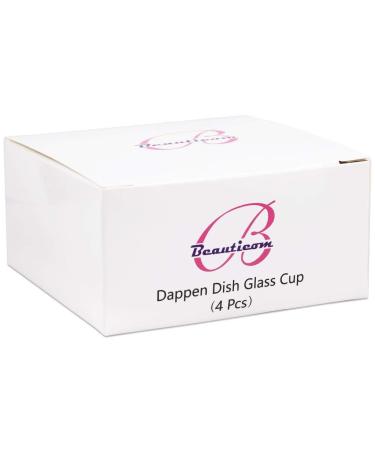 Beauticom Octagon Crystal Glass Dappen Dish Set - 4 Pieces for Nail Dip Powder & Remover - Buy Online on SooperMarket.com