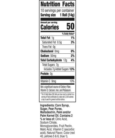 Fruit Roll Ups Fruit Flavored Snacks - Tropical Tie Die - Pack of 8 (112g) - Import - Buy Online on SooperMarket.com