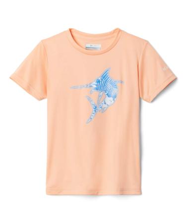 Columbia Girls' PFG Reel Adventure Short Sleeve Shirt King Crab Big Game X-Small