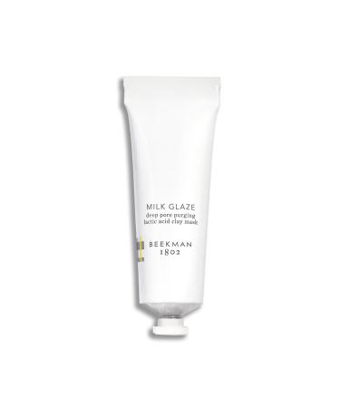 Beekman 1802 Milk Glaze 10% Lactic Acid Pore Purging Clay Face Mask - Fragrance Free - 2.3 oz - Gently Exfoliates - With Dead Sea Mud & Kaolin - Good for Sensitive Skin - Cruelty Free