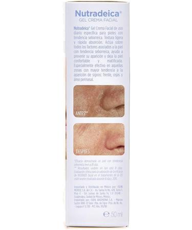 ISDIN Nutradeica Facial Gel Cream 50ml for Seborrheic Skin | Hydrating, Soothing, and Mattifying Formula - Buy Online on SooperMarket.com