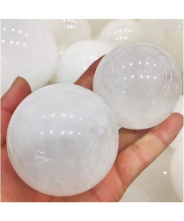 Natural Crystal Rough Natural Sphere 1pc Natural White Clear Calcite Crystal Spheres Balls for Gift for Decoration Gift Decoration feng Shui. (Color : 55-65mm) - Buy Online on SooperMarket.com