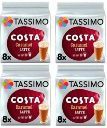 Tassimo Compatible Costa Latte Caramel Coffee Pods 16 discs - (Pack of 4 Total 64 discs 32 Drinks) - Buy Online on SooperMarket.com