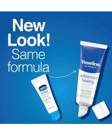 Vaseline Lip Therapy Advanced Petroleum Jelly Skin Protectant 0.35 oz Travel Size - Pack of 12 | Long-Lasting Moisturization for Lips - Buy Online on SooperMarket.com
