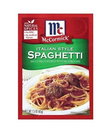 McCormick Italian Mushroom Spagehetti Sauce Mix (Pack of 4) 1.5 oz Packets Mushroom 1.5 Ounce (Pack of 4)
