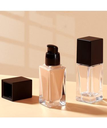 30 ml Transparent Glass Bottles with Black Lid - Premium Quality & International Shipping - Buy Online on SooperMarket.com