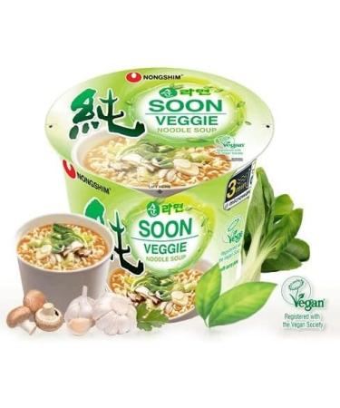 CNMART Nong Shim Soon Veggie Cup Instant Noodle Soup 67g (Pack of 24) - Buy Online on SooperMarket.com