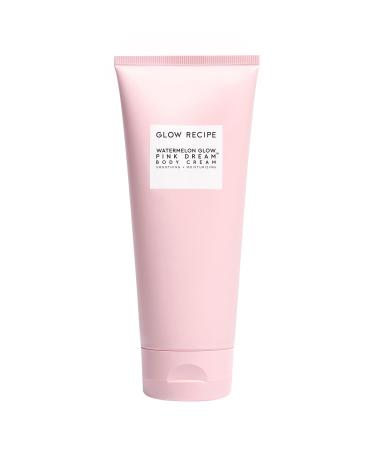 Glow Recipe Watermelon Glow Pink Dream Body Cream - Hyaluronic Acid Body Butter Lotion for Skin Barrier Repair - Non Greasy Body Cream Brightening Moisturizer With Watermelon Seed Butter (200 ml) 6.7 Ounce (Pack of 1)