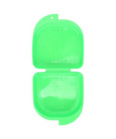 Denture Bathing Box with Ventilation Holes - Green Denture Holder Case for Orthodontic Retainers & Artificial Teeth | International Shipping - Buy Online on SooperMarket.com