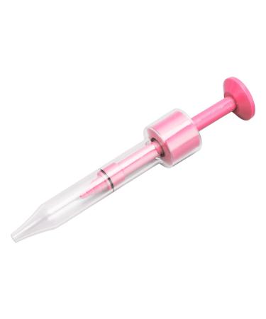 Earmold Syringe Ergonomic PP Ear Impression Syringe Portable Refillable Professional 3.5mm Safe for Sampling(Pink)