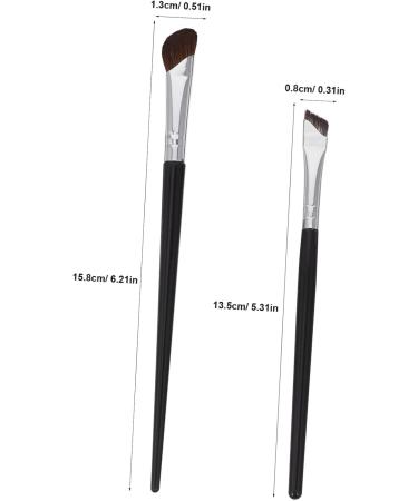 Housoutil 4 Pcs Contour Brush Angled Makeup Brush Small Concealer Brush Sickle Ultra Thin Eyebrow Brush - Buy Online on SooperMarket.com