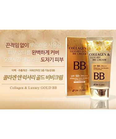 3W Clinic Collagen & Luxury Gold BB Cream SPF50+ - Korean BB Cream 50ml | Best Moisturizer & Sun Protection for Radiant Skin - Buy Online on SooperMarket.com