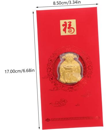 Didiseaon 18 Pcs Red Envelope Wedding Hongbao Lucky Money Envelopes Red Money Packets Chinese Lai See Wedding Gift Card Red Packet for New Year New Year Items Christmas Imitation Gold Leaf - Buy Online on SooperMarket.com