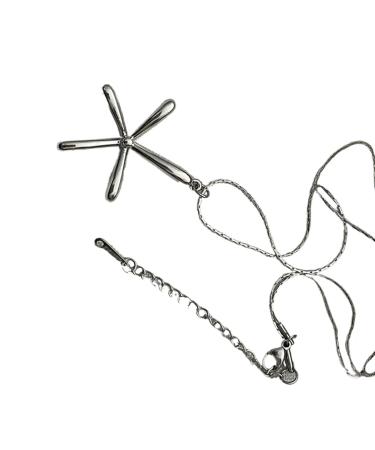 Oralgo's necklace with loop trailer sweet cool choker simple collarbone chain adjustable necklace jewelry for women and girls silver -colored necklace