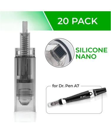 Dr. Pen Ultima A7 Replacement Cartridges (20 Pack) - Silicone Nano 0.25mm with Bayonet Slot - Disposable Parts - Buy Online on SooperMarket.com
