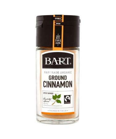 Bart Organic Fairtrade Ground Cinnamon from Sri Lanka for Sweet and Savoury Middle Eastern & Indian Curries Rubs & Marinades with Innovative Spoonkler Cap - Herbs and Spices - 35g Jar