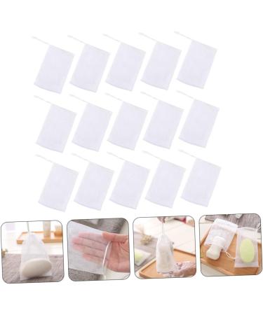 BELLIFFY 100 Pcs Soap Foam Net Foaming Nets Bar Soap Saver Pouch Foam Exfoliating White or - Buy Online on SooperMarket.com