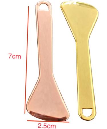 FOMIYES Eye Cream Spoon Facial Lift Roller Puffiness Eye Tools Facial Cream Brush Mini Cosmetic Spoon Face Cream Spoon Beauty Scoop Spatula Eye Creams Zinc Cream Spoon Scraping Board Metal 7x2.5cm Golden - Buy Online on SooperMarket.com