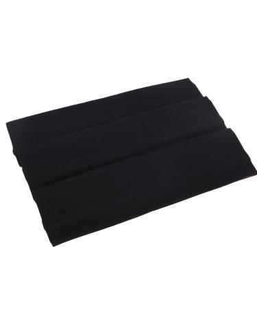 MapofBeauty 3 Pack Yoga Headbands Stretchy Cotton Head Band Hairwarp Sport Running Exercise Gym (Black)