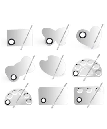 Shop 2 Sets Stainless Steel Makeup & Nail Art Palette Kit - International Shipping Available - Buy Online on SooperMarket.com