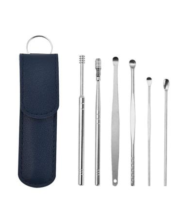 WAITLOVER 6PCS Ear Cleaner Wax Removal Tool Earpick Sticks Earwax Remover Curette Ear Pick Cleanser Health Care Ear Spoon Cleaning Earpick