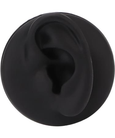 Artificial Black Left Ear Display Model | Professional Soft Teaching Tool with Round Base - Buy Online on SooperMarket.com