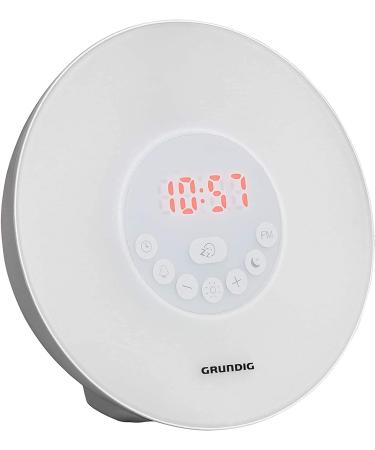 Grundig radio alarm clock with sunrise simulation |Atmospheric light with different LED colors |Waking up through natural sounds or radio |Slumber function