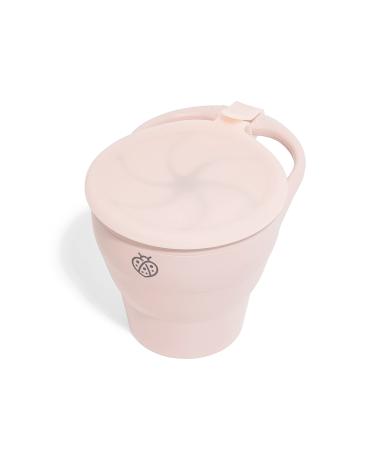 Boppabug | Toddler Snack Cup with Attached Lid | Collapsible Silicone Snack Container | Toddler Spill Proof Snack Catcher (Dusty Lilac)