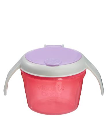 Vital Baby NOURISH Snack on The Go - Snack Pot with Handles and Lid - Non-Spill - Easy Grip Handles - Seal Lid - BPA Phthalate & Latex Free - Fizz POP