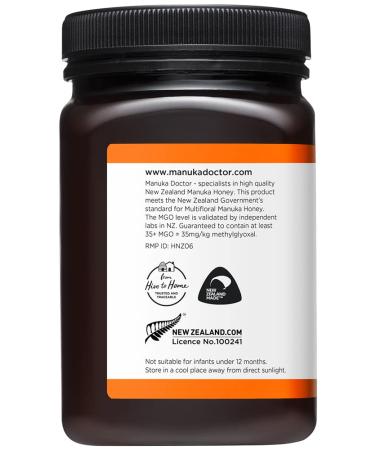 Manuka Doctor Multifloral Manuka Honey MGO 35+ - 17.6 oz (500g) - Premium Health Boost - Buy Online on SooperMarket.com