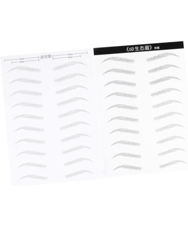 HAPINARY 6 Sheets Pairs Artificial Eyebrow Patch Eyebrow Waterproof Clear Artificial Hairs Eyebrow Gel Black - Buy Online on SooperMarket.com